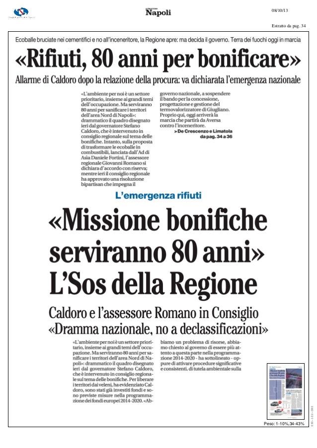 Rassegna Stampa Antonio Marciano Sui Ritardi Della Regione Campania