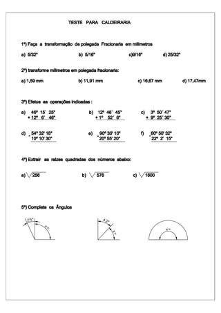 TESTE DE CALDEIREIRO