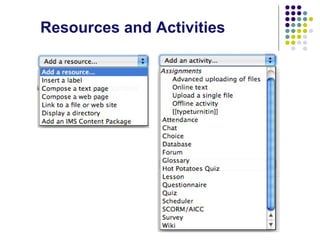Resources and Activities
 
