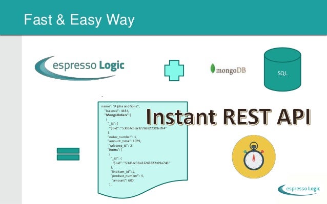Integrate MongoDB & SQL data with a single REST API Integrate MongoDB & SQL data with a single REST API