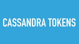 CASSANDRA TOKENS
 