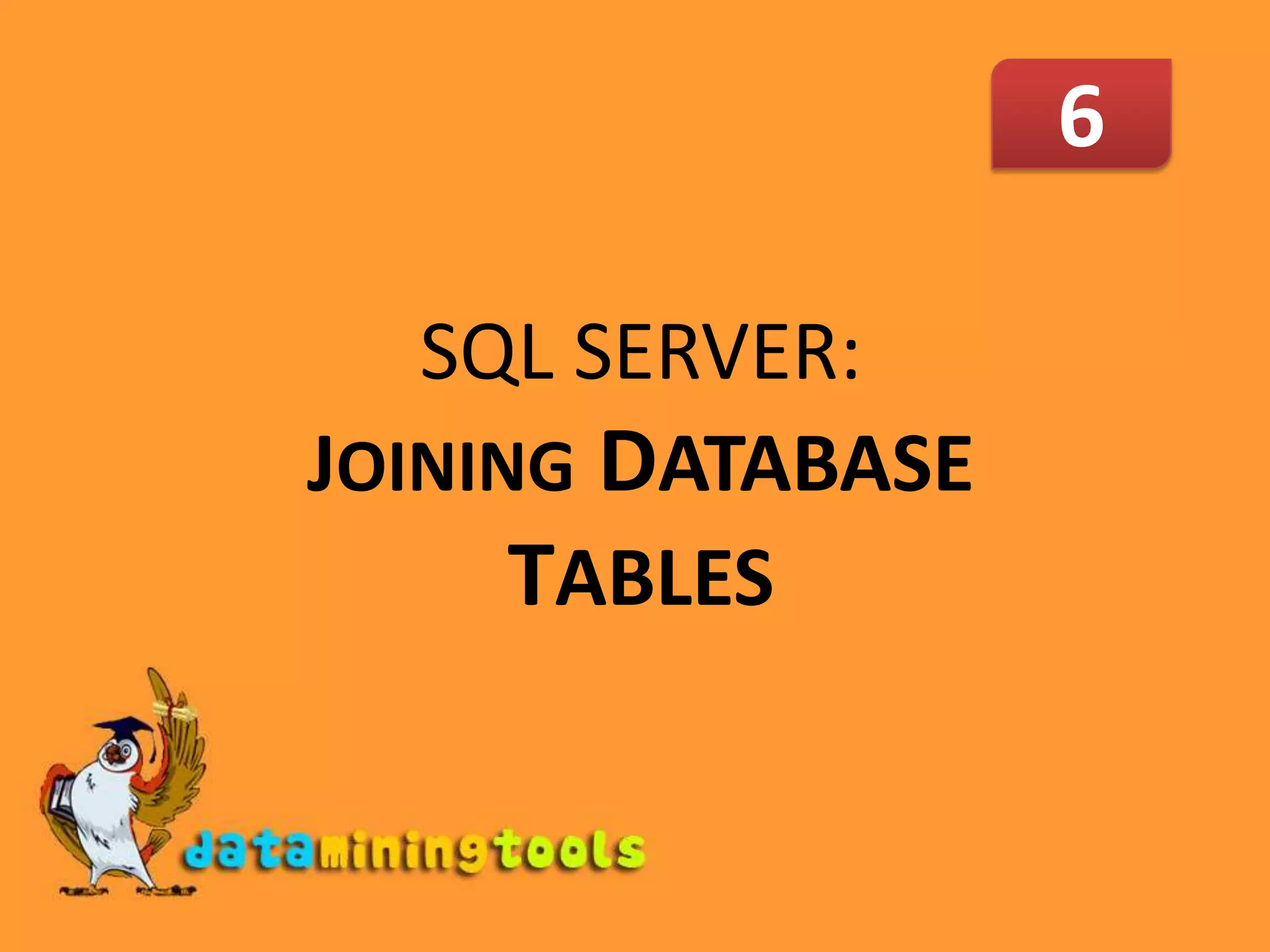 6SQL SERVER: JOININGDATABASETABLES