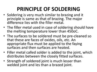 Soldering Principles Joining processes (welding) | PPTX