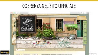 Nozio Confidential and Proprietary
COERENZA NEL SITO UFFICIALE
 