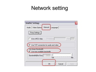 Network setting 