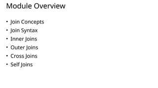 Structure Join Module Database Management Systems - Joins Operations.pptx