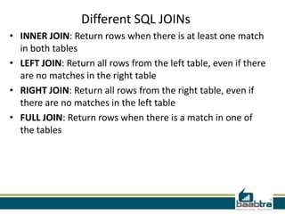 Joins SQL Server | PPT