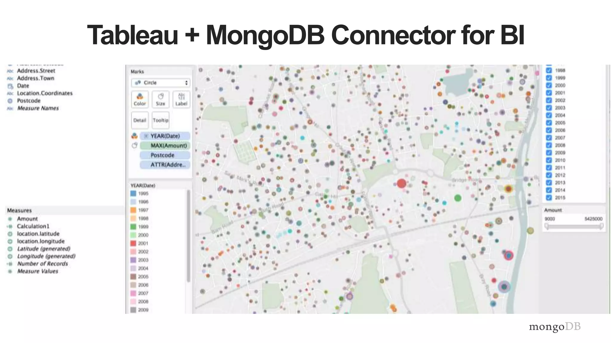 Tableau + MongoDB Connector for BI
 