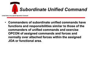 Over Command Joint and SOF Doctrine.ppt