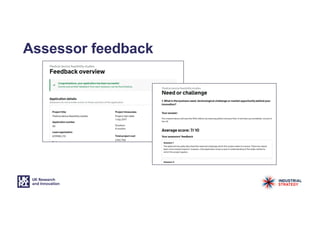 Assessor feedback
 