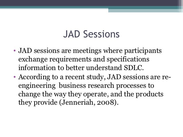 joint application development jad 97version jad sessions