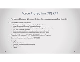 Force Protection Module Joint Capabilities Integration and Development System | PDF