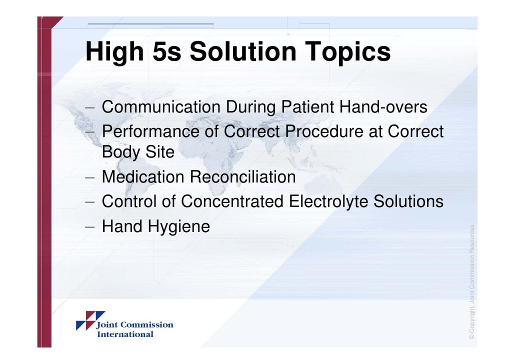 Joint Commission and Patients for Patient Safety