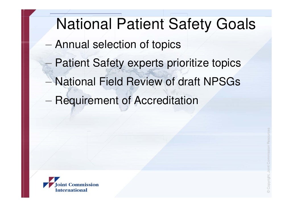 Joint Commission and Patients for Patient Safety