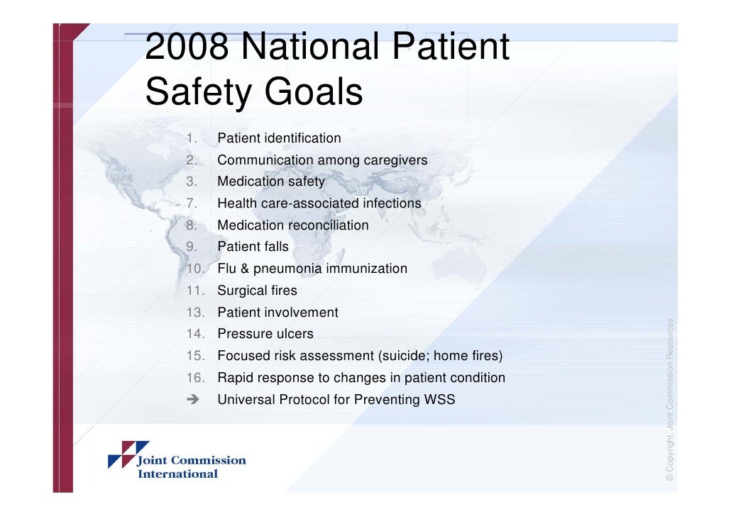 Joint Commission and Patients for Patient Safety