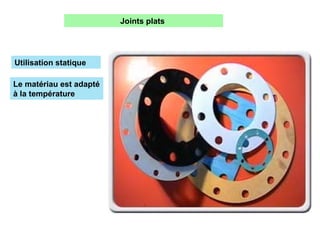 Joints plats
Utilisation statique
Le matériau est adapté
à la température
 