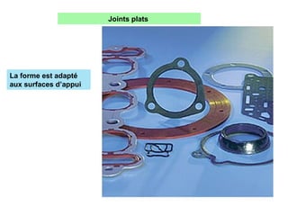 Joints plats
La forme est adapté
aux surfaces d’appui
 