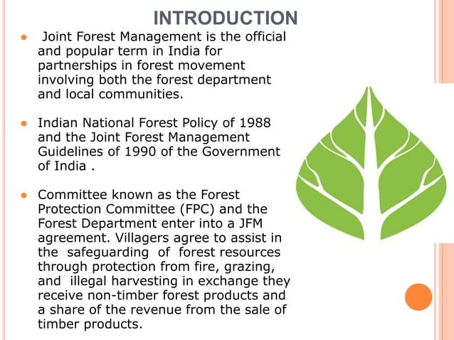 case study on joint forest management