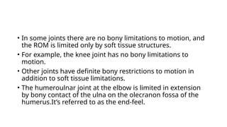 Joint Motion Example Joint Function & Motion.pptx kinesiology in physiotherapy | PPTX