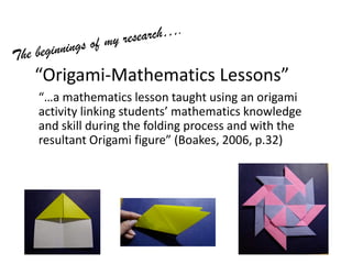 Origami Math String Theory My Origami Journey- From Classroom Teacher to University Professor | PDF