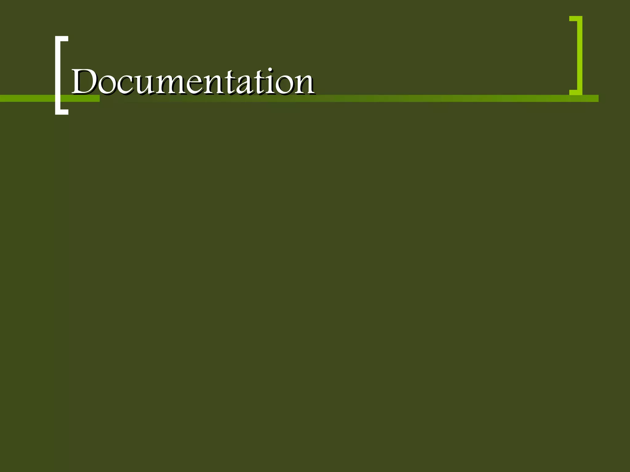 DocumentationDocumentation
 