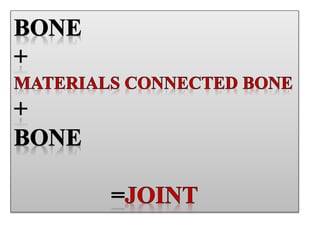 Simple Joint Sample Joint simple description with radiology | PPTX