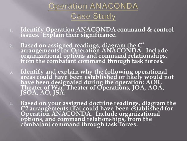 Operation Anaconda Command Structure