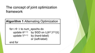 Joint optimization framework for learning with noisy labels | PPTX