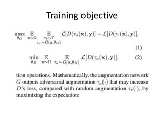 Joint optimize data augmentation and network training | PPTX
