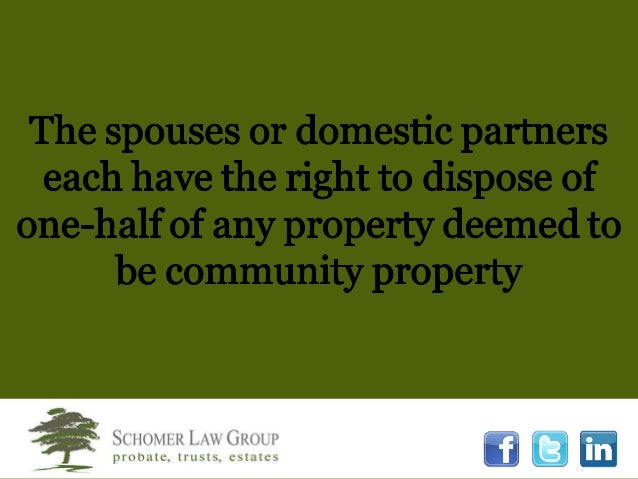 Registered Domestic Partners California Community Property Registered Domestic Partners California Community Property