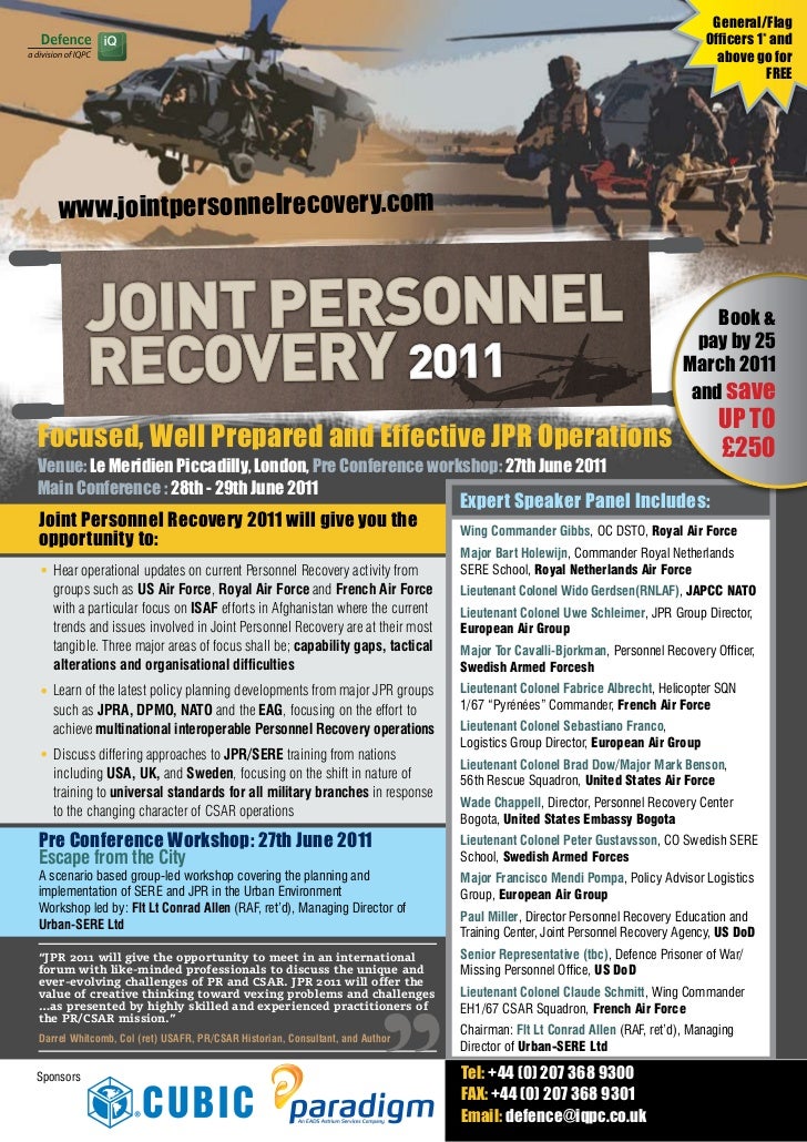 7th annual joint personnel recovery personnel recovery
