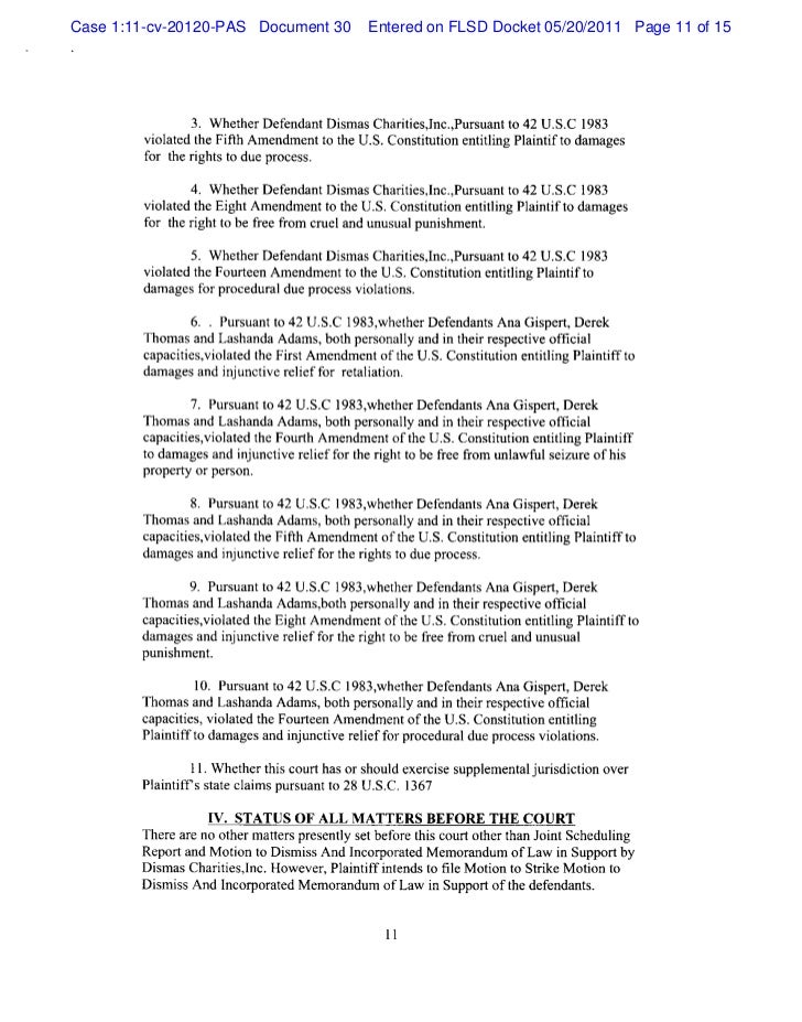 Joint scheduling report pursuant to frcp 26(f)