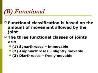 joints general anatomy of human body and | PPTX