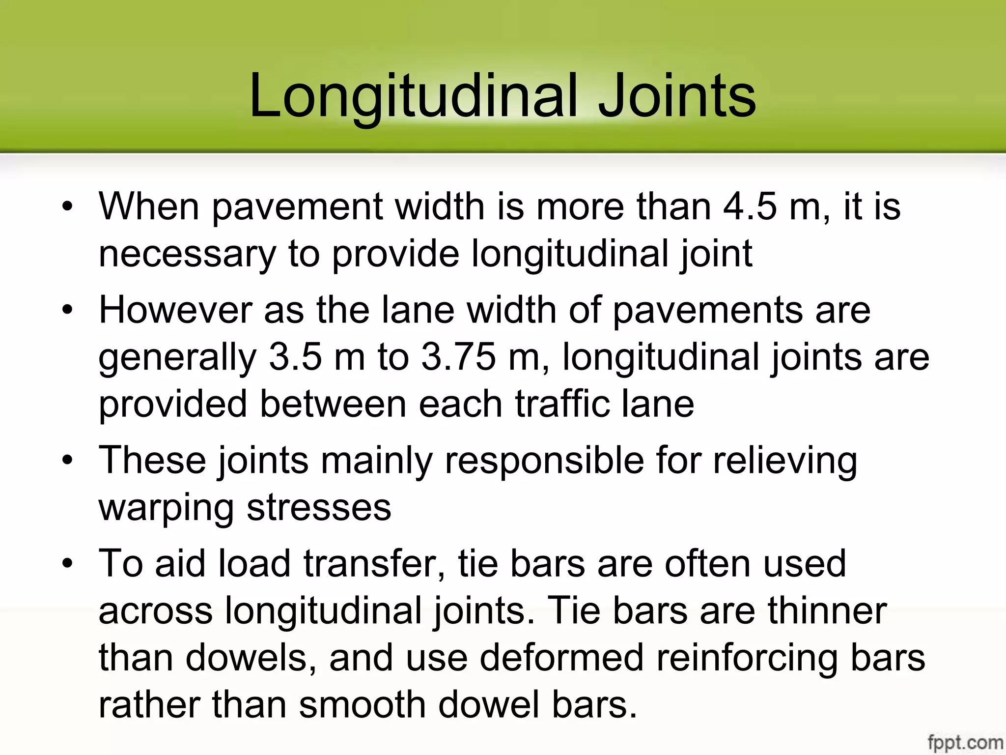 Joints in cc pavements | PPT