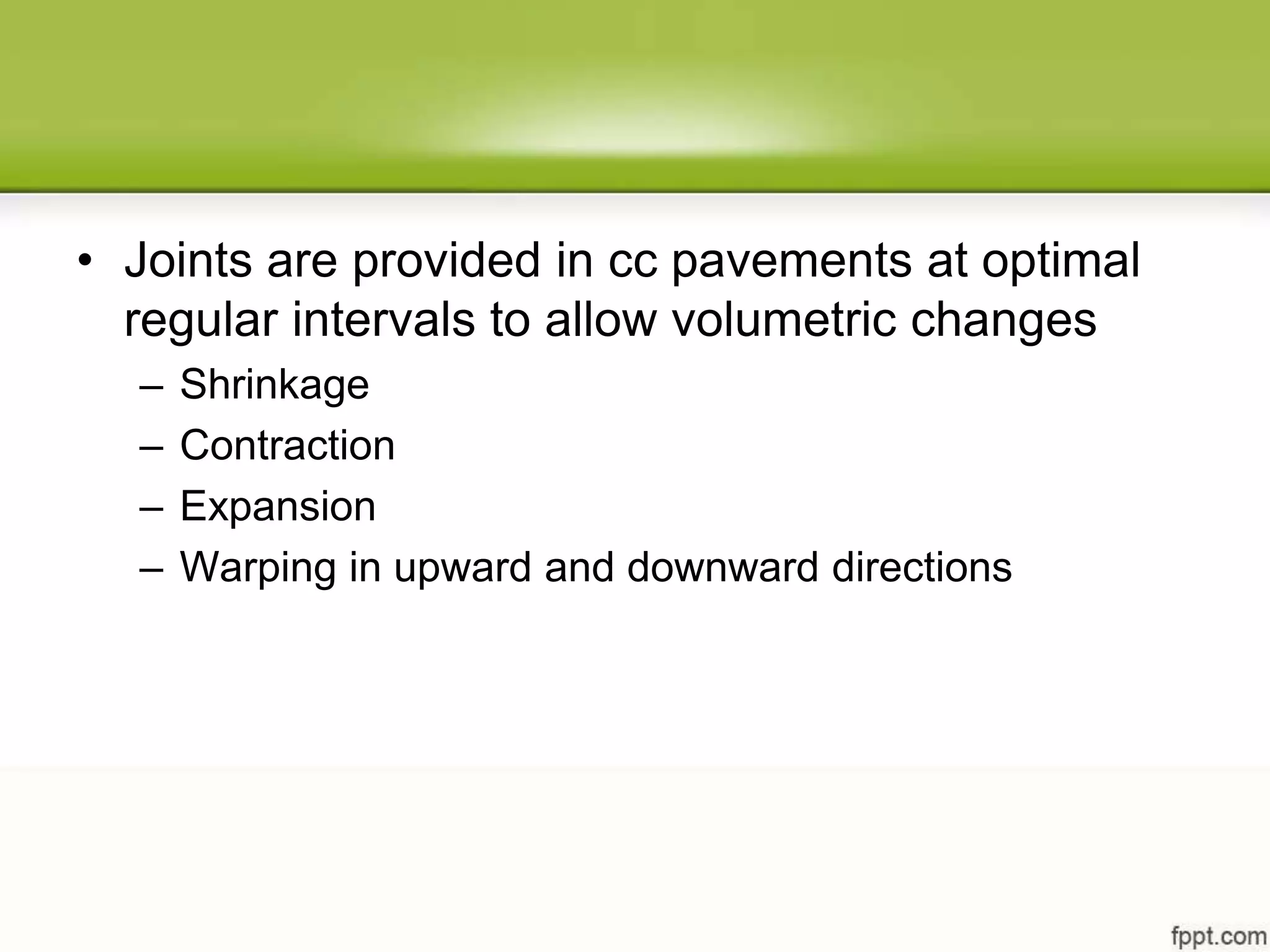 Joints in cc pavements | PPT