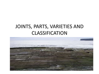 JOINTS, PARTS, VARIETIES AND
CLASSIFICATION
 