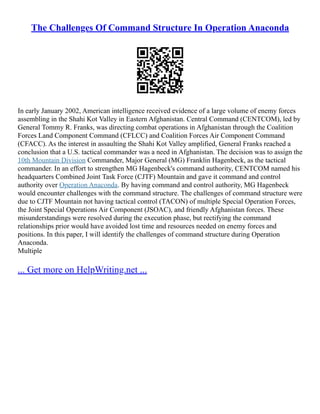 Job Command Joint Special Operation Command Job Analysis | PDF
