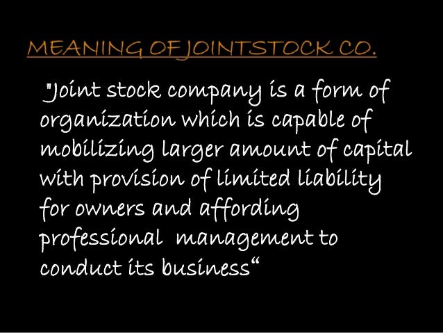 disadvantage of joint stock company