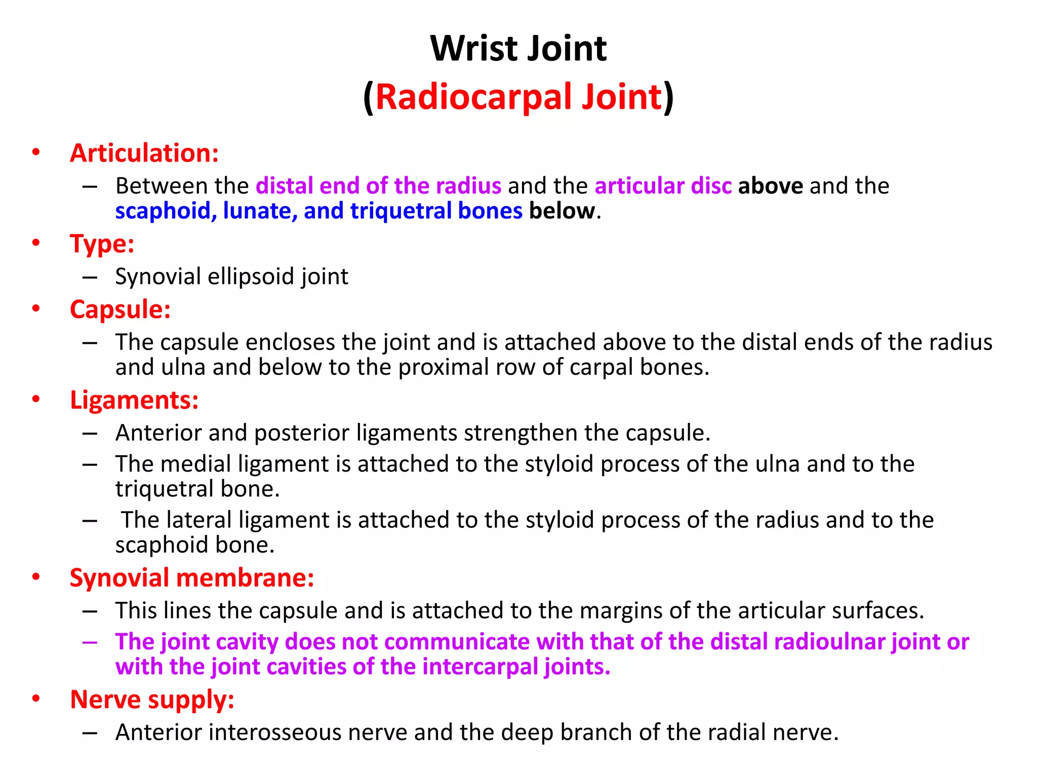 Clinical NotesRadioulnar Joint DiseaseThe proximal radioulnar joint communicates with the elbow joint, The distal radioulnar joint does not communicate with the wrist joint. In practical terms, this means that infection of the elbow joint invariably involves the proximal radioulnar joint. The strength of the proximal radioulnar joint depends on the integrity of the strong anular ligament. Rupture of this ligament occurs in cases of anterior dislocation of the head of the radius on the capitulum of the humerus. In young children, in whom the head of the radius is still small and undeveloped, a sudden jerk on the arm can pull the radial head down through the anular ligament.@@@@@@@@@@@@@@@@@@@@@@@@@@@@@@@@@@@@@@@@@@@@@@@@@@@@@@@@@@@@