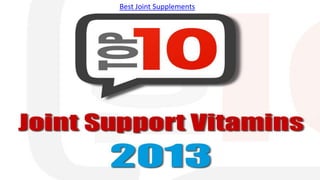 Best Joint Supplements
 