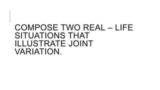 Joint variation | PPTX