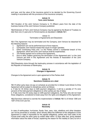 Joint Venture Agreement