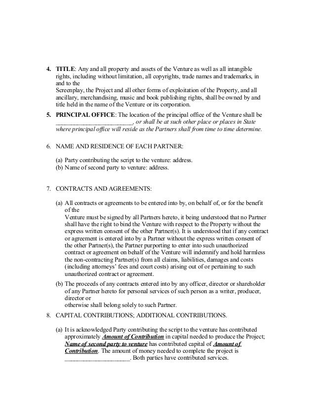 contractual joint venture agreement contractual joint venture agreement