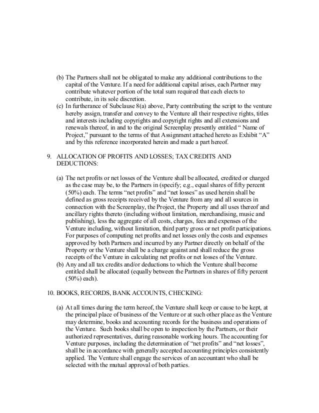 joint venture agreement
