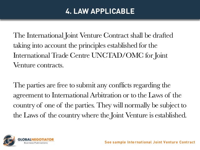 INTERNATIONAL JOINT VENTURE CONTRACT - Contract Template 