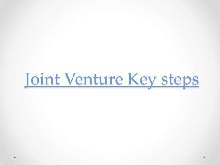 Joint venture key steps
