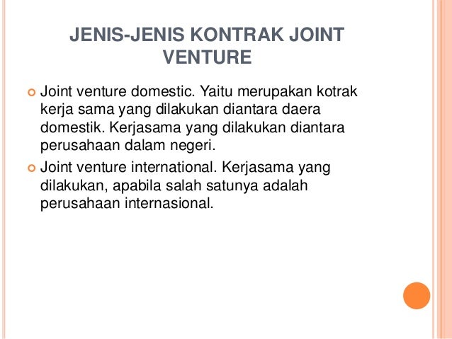 Joint Venture Ppt