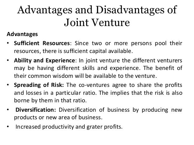 advantages of joint venture advantages of joint venture