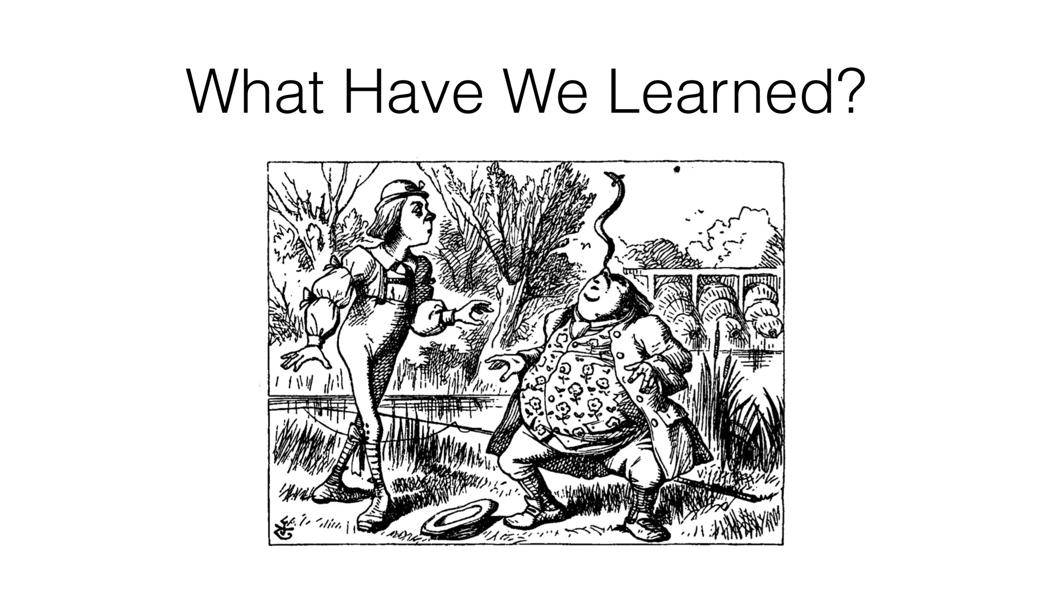 What Have We Learned?
 