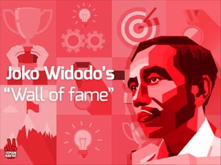 Joko Widodo’s
“Wall of fame”
 